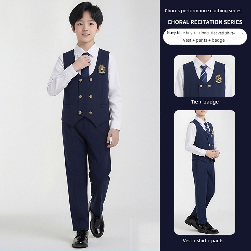 Children's Chorus Performance Costumes, Patriotic Poetry Recitation Costumes for Middle and High School Students, Elementary School Students' Speech — 1