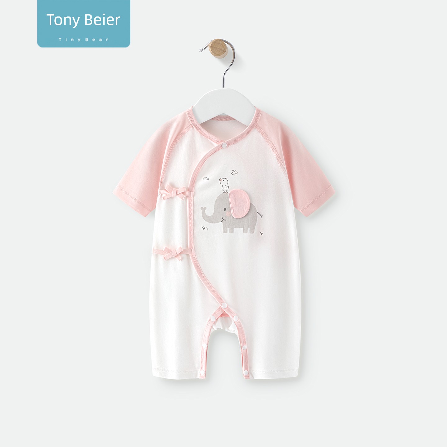 Tony Bear Baby Romper Spring and Autumn Long-Sleeve Elephant Design Air-Conditioning Clothing Pure Cotton Elephant Ear Outfit — 2