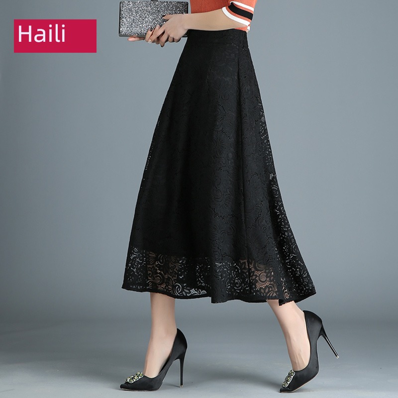 spring and autumn Medium and long term Show thin Sagging sensation A-line skirt Lace