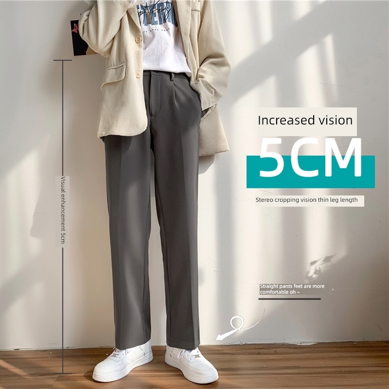 easy Straight cylinder Versatile trend Broad leg trousers suit
