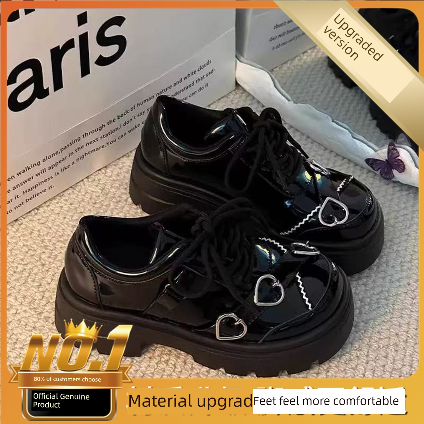 British Girls' Princess Leather Shoes 2026 New Autumn Soft-Soled Children's Black Shoes Girls' Single Shoes to Match with Skirts — 2