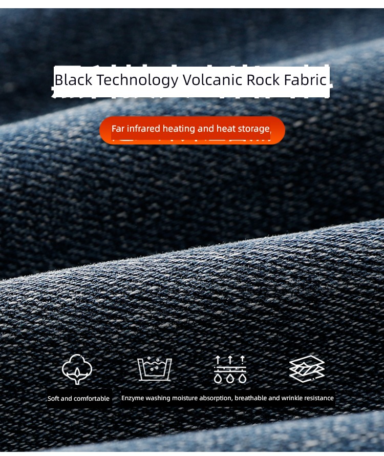thermal storage lava Plush easy leisure time Denim pants
