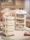 Trolley storage rack multi-layer floor-standing drawer baby supplies toys snack storage rack living room storage cabinet