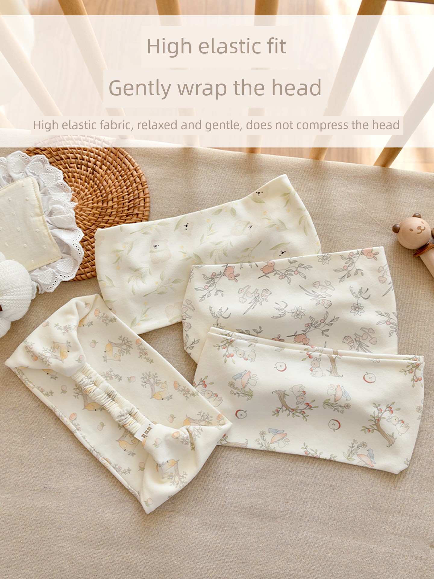 Pure Cotton Postpartum Headband for Mothers, Windproof and Warm, Breathable Headscarf for Forehead Protection, Suitable for All Seasons