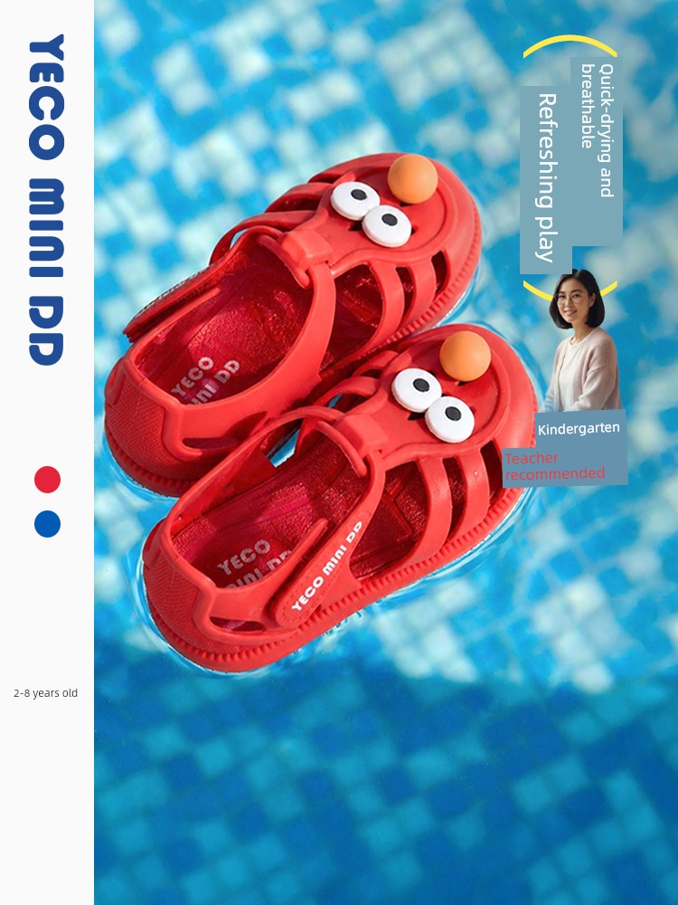 Yecominidd Kidsren's Sandals Summer New Kidsren's Shoes Girls' Toe-Toe Roman Shoes Boys' Wading Jelly Shoes