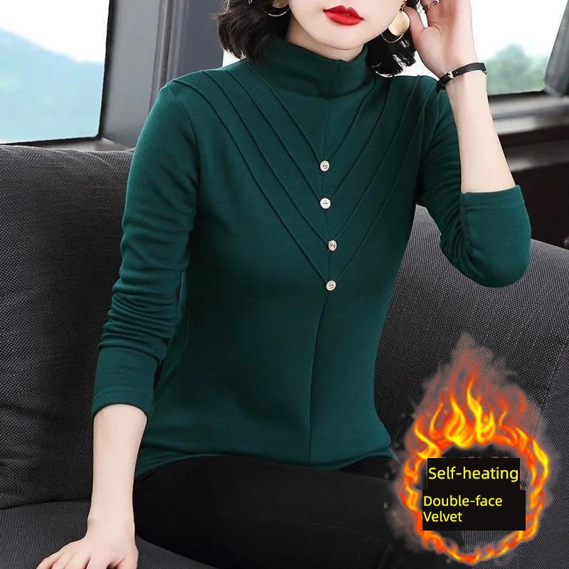 Autumn and winter Long sleeve T-shirt middle age Mother dress Undershirt