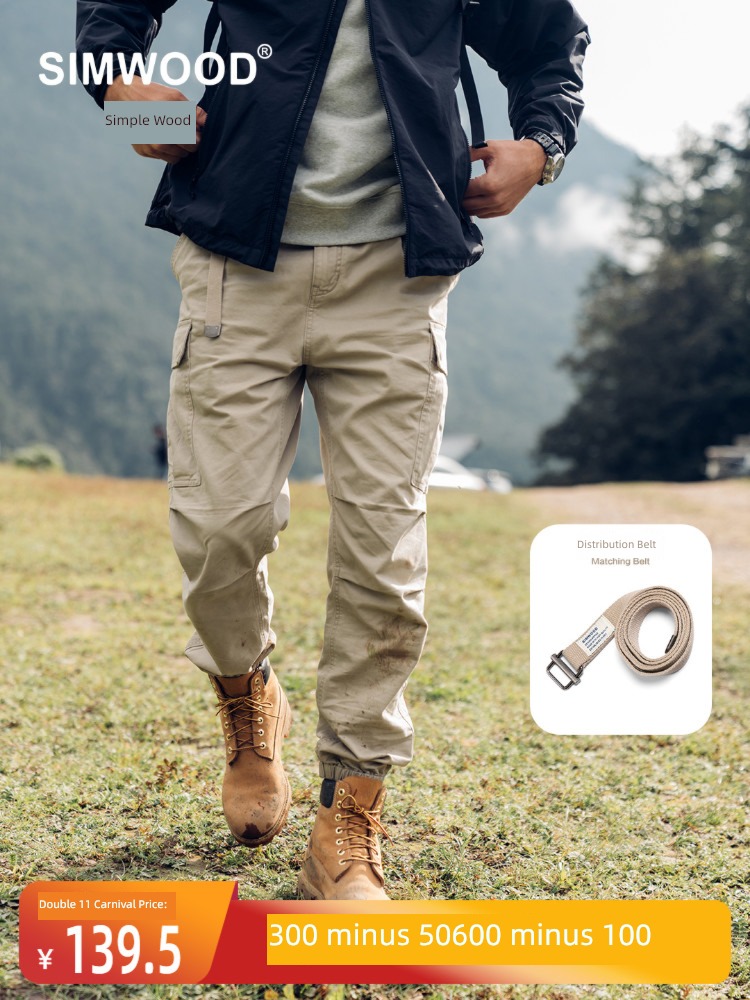 Simwood Simple wood Multi bag Micro cone leisure time Overalls