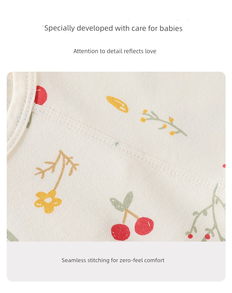 Jq Jingqi Baby Romper Autumn Pure Cotton Newborn Clothes Butterfly Jumpsuit Home Monk-Style Outfit — 9