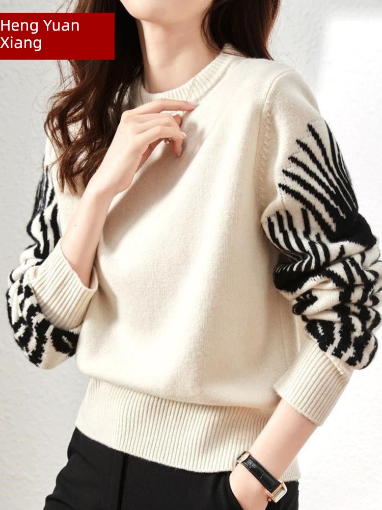 hyz  easy Round neck knitting Lay a foundation cardigan