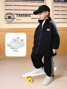 Tyrannis Children's Shoes, Spring and Autumn Models, Kids' Sneakers, Boys' Campus White Shoes, Girls' Casual Sports Shoe