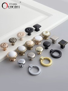 High-End Scandinavian Drawer Single Hole Ceramic Furniture Small Handle