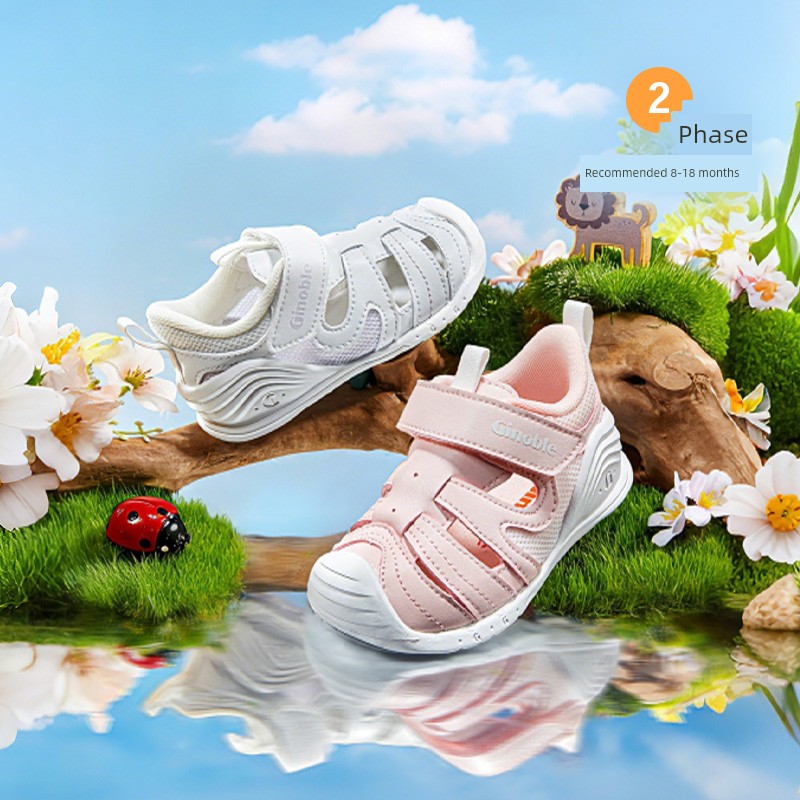 Jinopu Functional Shoes for Summer, Infants and Toddlers, Pre-Walking, Refreshing and Simple, Pampering Series, Key Shoes Gb2198 — 3