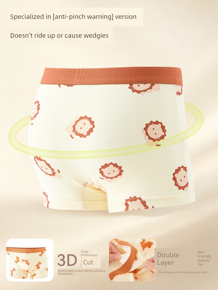 Boys' Underwear Cotton Baby Boxer Shorts Kids Pure Cotton Class A Boys' Boxer Shorts Youth — 4