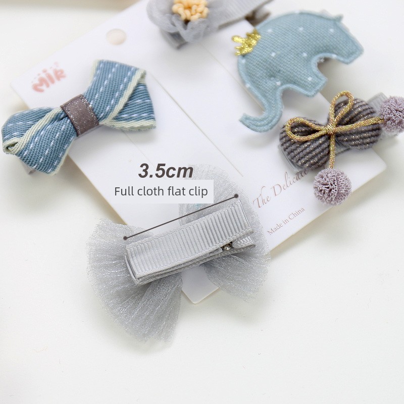 Milk Tea Color Small Flower Baby Cute Fetal Hair Clip Hair Accessories — 8