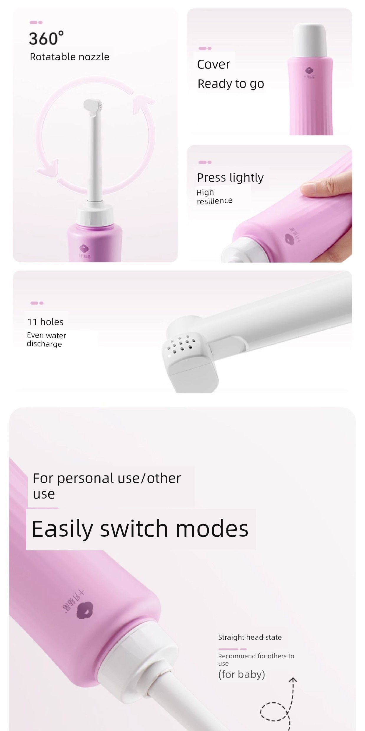 October Crystal Maternity and Postpartum Women's Private Part Washer, Portable Cleaning Bottle for Buttocks, Anus, and Perineum — 17