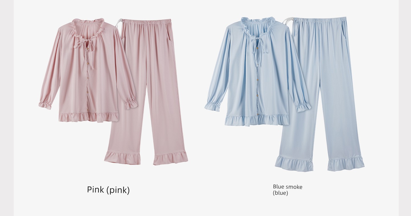 Gongxun Modal Postpartum Pajamas, Home Wear, Thin Style for All Seasons, Antibacterial Nursing and Breastfeeding Clothing Set for Pregnant Women — 39