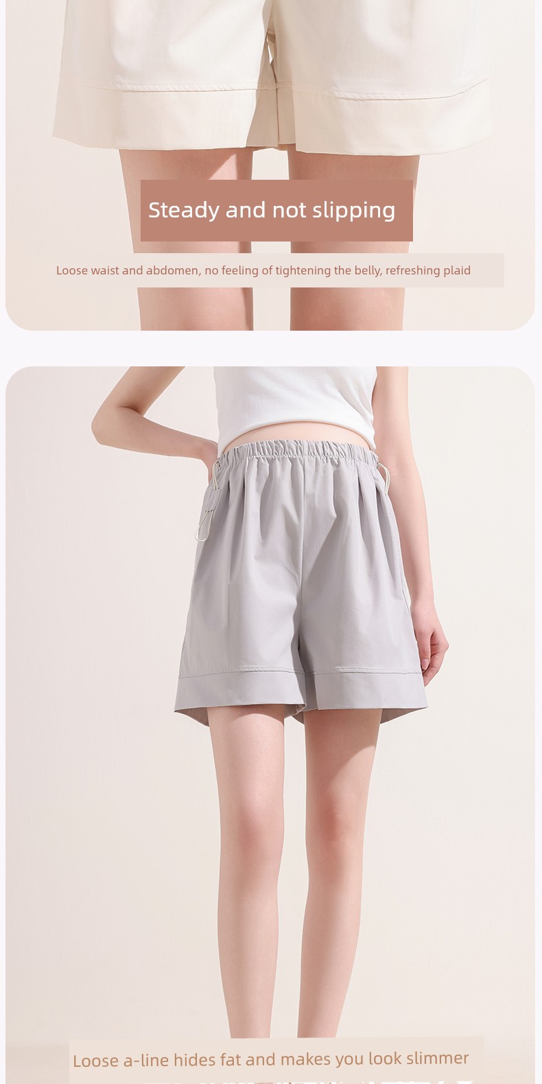 Maternity Leggings for Summer, Casual Yamamoto-Style Pants, Summer Style Without Belly Support, Five-Point Wide-Leg Pants, Maternity Summer Shorts — 7