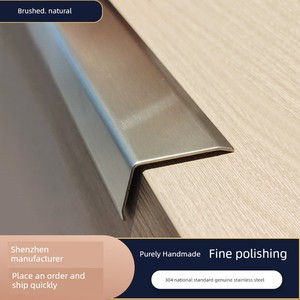 304 Stainless Steel L-Shaped Corner Edge Protection Strip Metal Titanium Gold 7-Shaped Corner L-Shaped Corner Guard Stri
