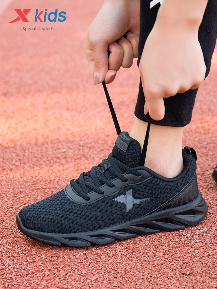 Tebu Black Autumn Mesh Breathable Kids Sneaker — 3