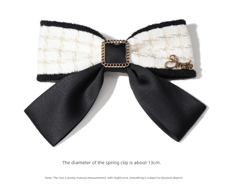 Little fragrance Autumn and winter new pattern Top clamp Hair clip bow