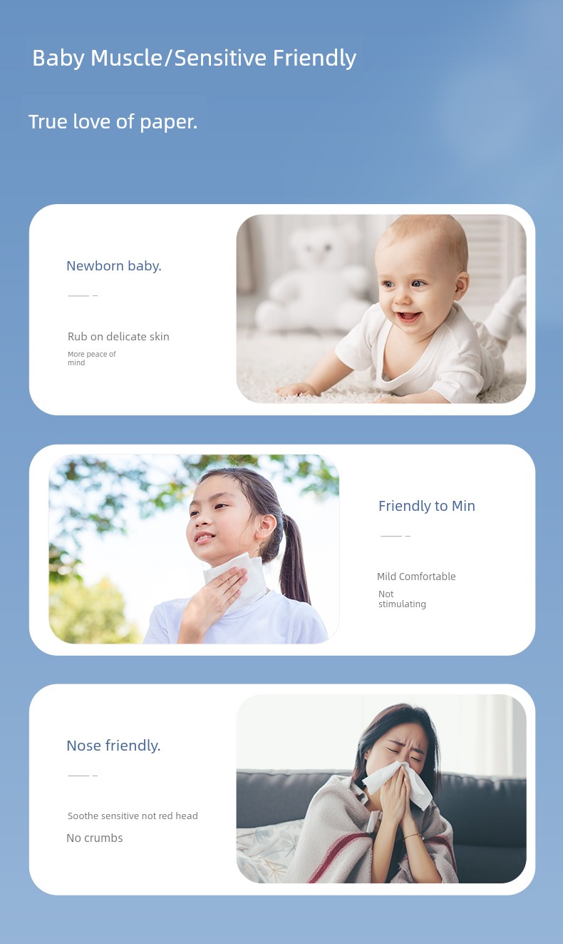 Plant-Based Cloud Soft Towel Cream Paper, Specially Designed for Newborns, Moisturizing Soft Tissue, Baby Facial Tissue, Ultra-Soft Tissue Paper — 11