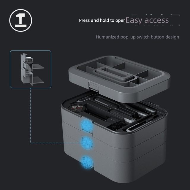 Nenggong Box Hardware Toolbox Home Layered Tools Combination Collection Multifunctional Storage Box Repair Special