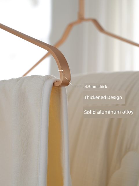 Large aluminum alloy widened and lengthened drying rack household clothes hanging sheets bath towel summer quilt four-piece magic weapon