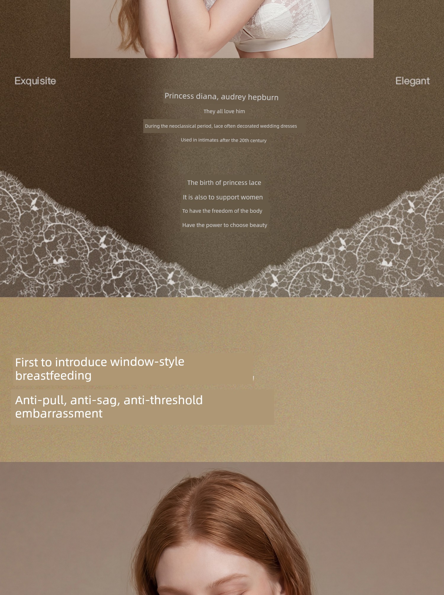 Breastfeeding Bra, Summer Thin Style, Special Anti-Sagging Front-Opening Bra for Postpartum Breastfeeding, Ultra-Thin Breathable Maternity Bra — 3