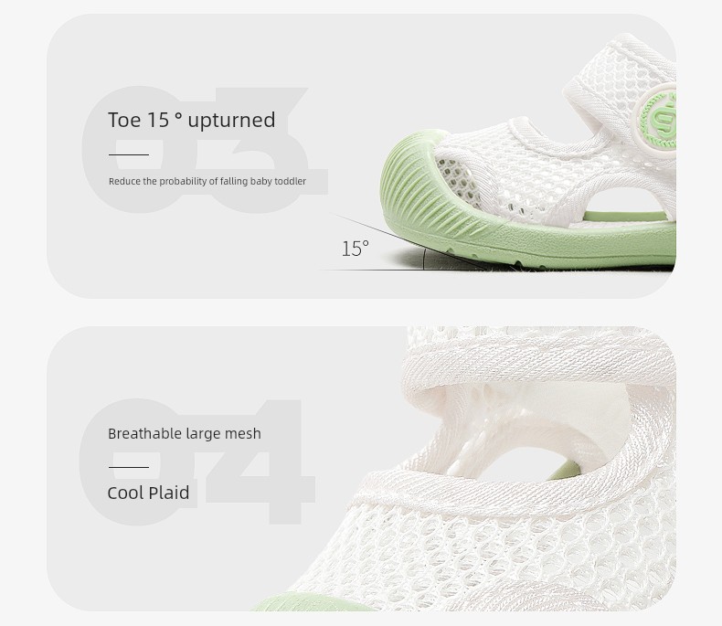 Baby Girl Summer Soft Bottom 3 Years Old Mesh Toddler Shoes — 10