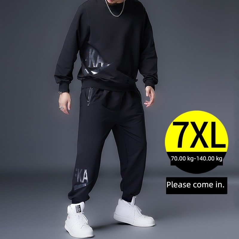 Spring and Autumn the fat leisure time Athletic Wear Sweater suit