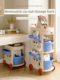 Schoolbag storage rack movable trolley book storage tool for home multi-layer office desk storage rack