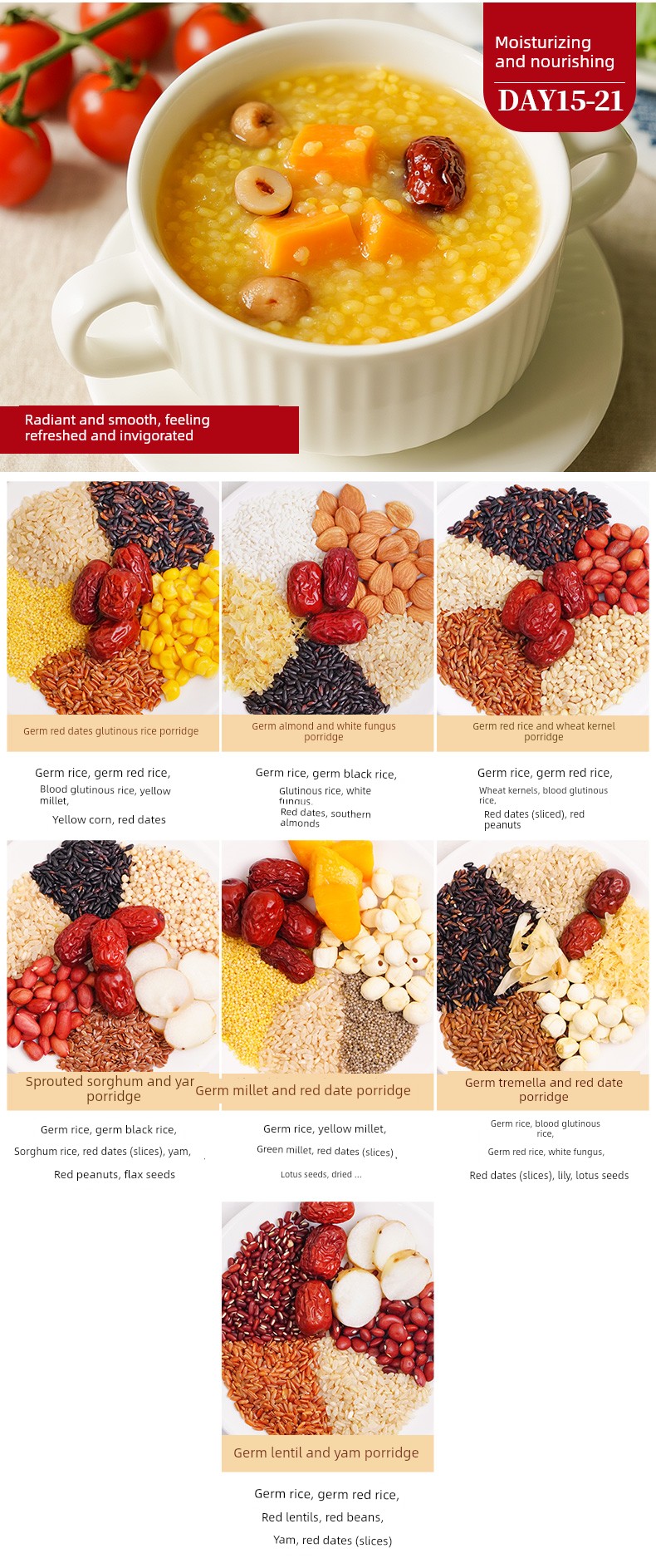 Postpartum Porridge Meal 42-Day Health-Preserving Porridge Postpartum Soup Mix Postpartum Porridge 30-Day Individually Packaged Postpartum — 31