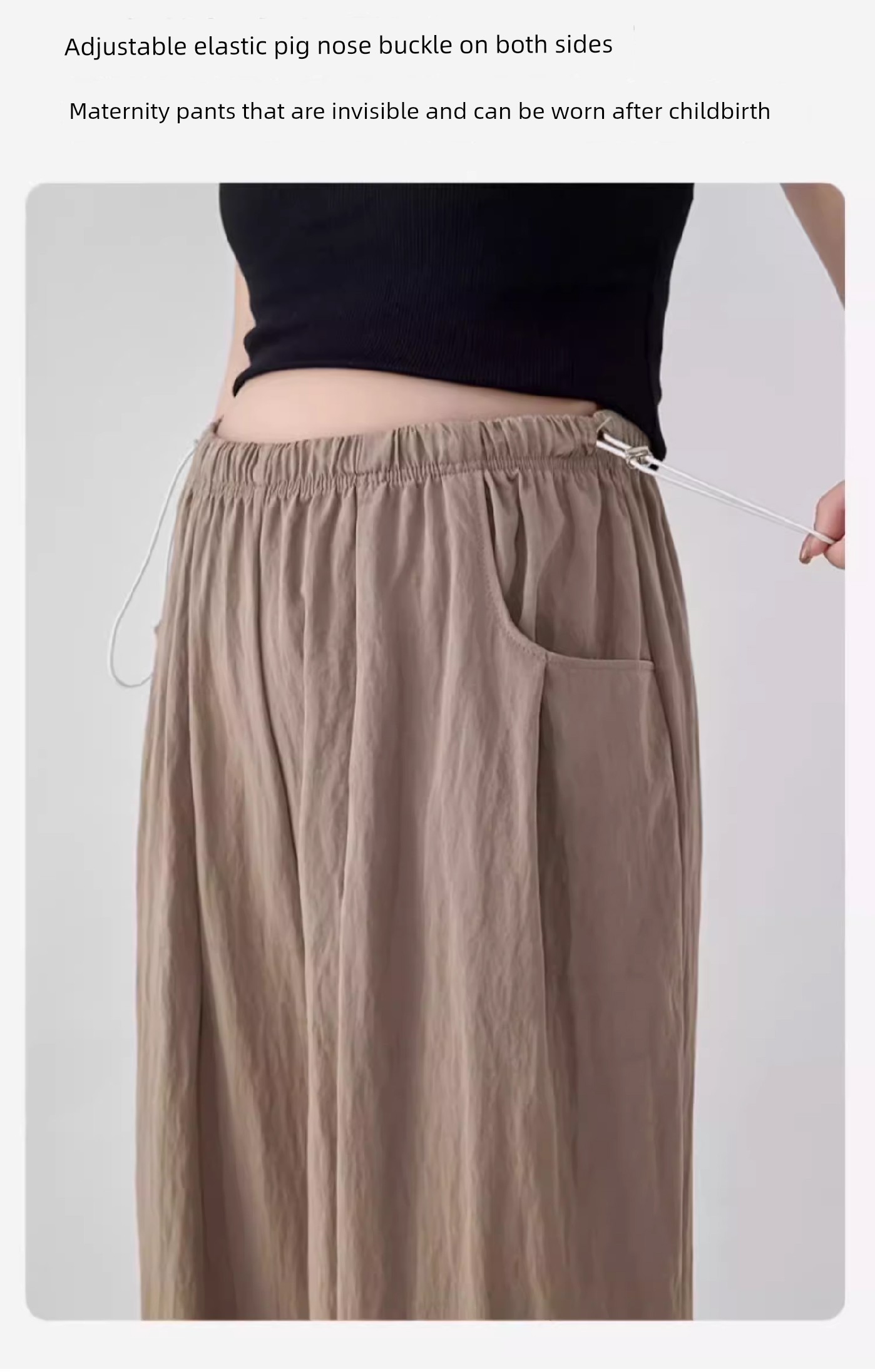Jq Jingqi Maternity Pants Spring/Summer 2026 New Thin Style Yamamoto Pants Non-Tightening Shorts for Pregnant Women — 14