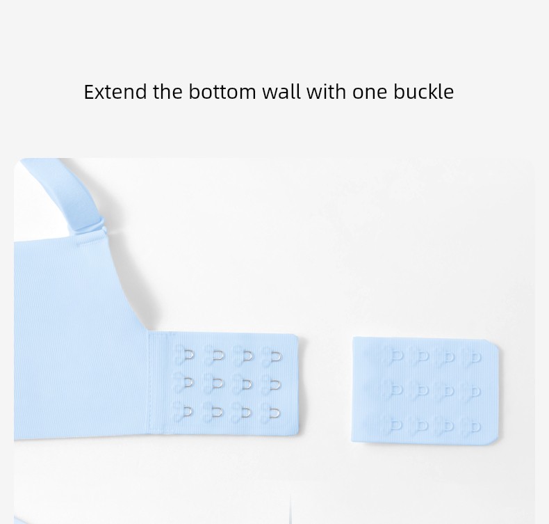 Qianxi Anti-Gravity Air Pregnant Woman Breastfeeding for Underwear Long Breasted Bra Extender Bra Four Rows and Three Buckles — 6