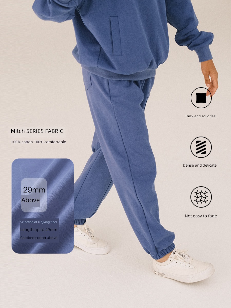 city easy Straight cylinder Tie one's feet jogging motion trousers