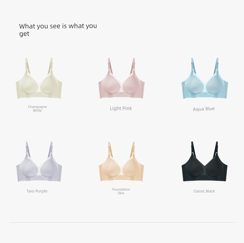 Rovo Maternity Nursing Bra, Summer Thin Style, Anti-Sagging, Specially Designed for Breastfeeding, 2026 Ultra-Thin Sleep-Wearable Bra — 24