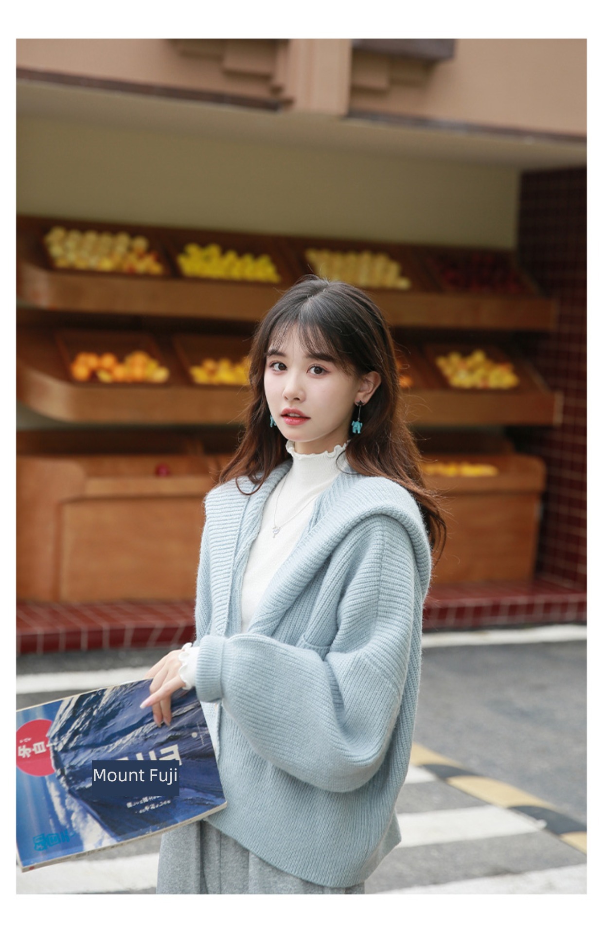 High collar spring and autumn Agaric edge Versatile Self-cultivation Condom sweater