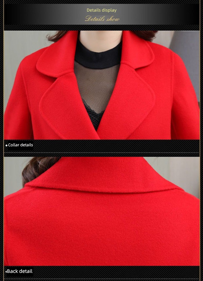 loose coat female have cash less than that is registered in the accounts Self-cultivation Mother dress Wool loose coat
