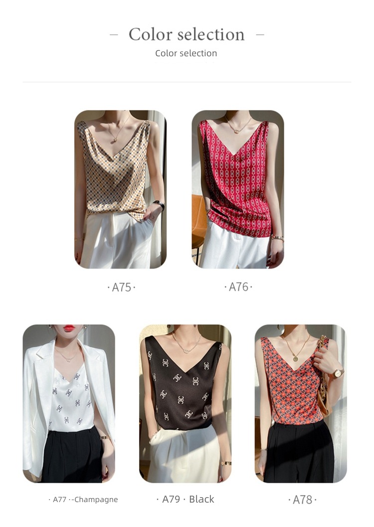 22 years printing suit Lay a foundation Satin V-collar real silk
