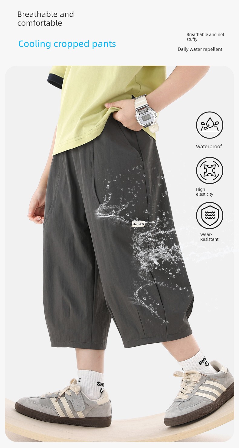 Little Elephant Ham Children's Clothing Boys' Pants Summer Thin Style Children's Summer Wear Cropped Pants 2026 New Model Big Kids Cool Shorts — 5