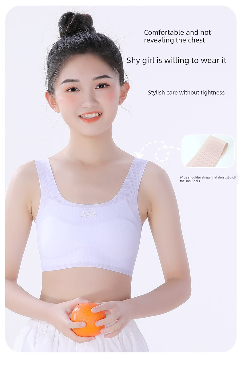 Children's Underwear for Girls in the Developmental Stage, Small Vests for Primary School Students, Stage One, 10-Year-Old Older Kids, 12-Year-Old Girls, — 11