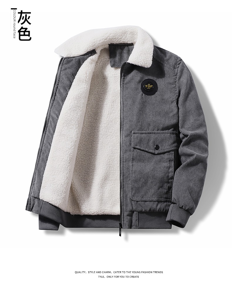 the fat Lamb hair Fattening 200 Jin easy loose coat