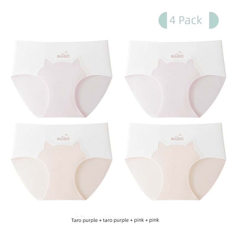 Catman Children's Underwear for Girls, Seamless Ice Silk Summer Thin Triangle Shorts for Teenage Girls in Their Developmental Period — 7