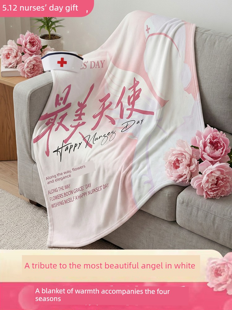 Nurses Day Gift for Female Nurses, Doctors, and Medical Staff 2026 New Style Creative Gift Set with Air-Conditioning Blanket Gift Box