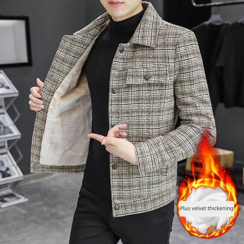 Autumn and winter Self-cultivation Wool Jacket jacket man loose coat