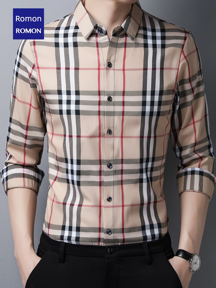 Plush leisure time No iron Anti wrinkle man Long sleeve shirt