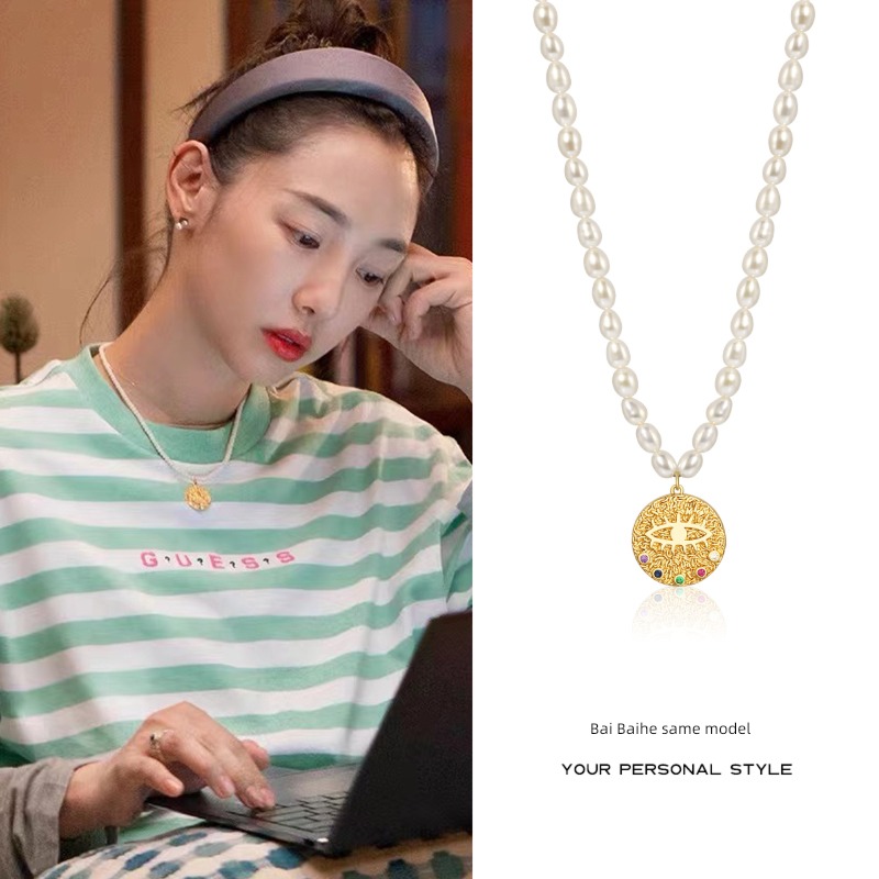 Same natural Pearl female necklace Pendant Lilywhites