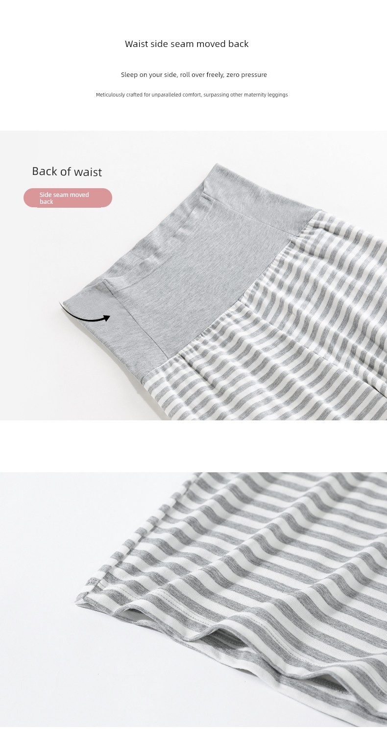 Fashion Tape Thin Modal Plus Size Shorts for Pregnant Women — 7