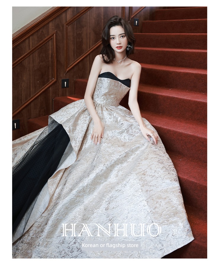 Dress skirt high-end A lady of temperament vocal music Art examination undergarment covering the chest and abdomen