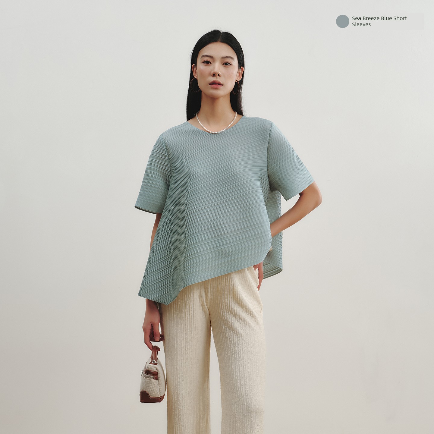 Sellynear Maternity T-Shirt Summer New Fashion Loose Sleeveless Irregular Pleated Maternity Workwear Top — 8